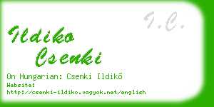 ildiko csenki business card